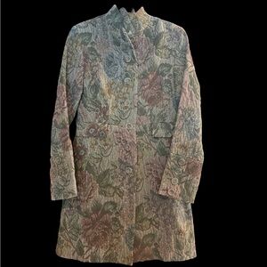 Express Multicolor Floral Trench Coat